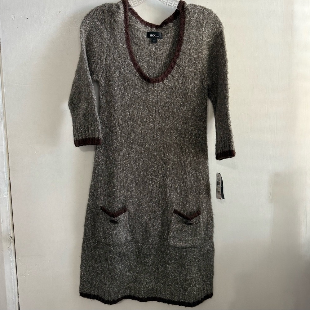 BCX Brown Knit Midi Dress Sz. M